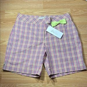 Lady Hagen Pink and Green Bermuda Shorts Sz 2